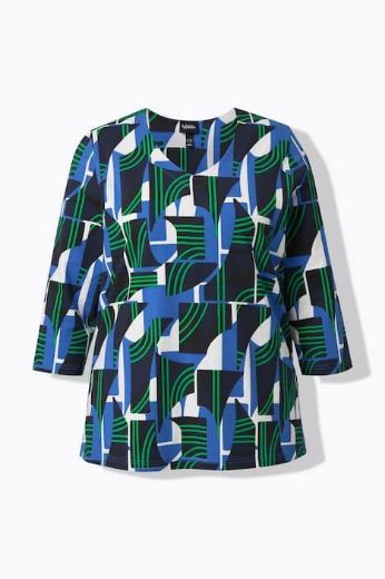 Moda za polnejše Majica 3/4 rukava V izreza plus velikost, xxl, Ulla Popken in Johann Popken (JP1880)