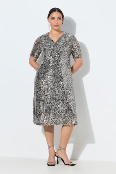 Slika Haljina svečana kratkih rukava s šljokicama