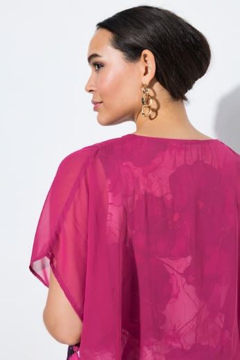 Moda za polnejše Bluza kratkih rukava dvoslojna plus velikost, xxl, Ulla Popken in Johann Popken (JP1880)