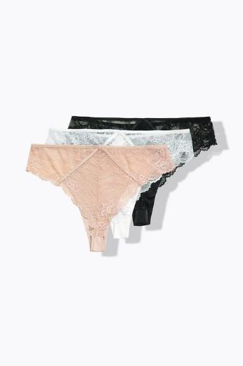 Moda za polnejše Gaćice tange 3 komada plus velikost, xxl, Ulla Popken in Johann Popken (JP1880)