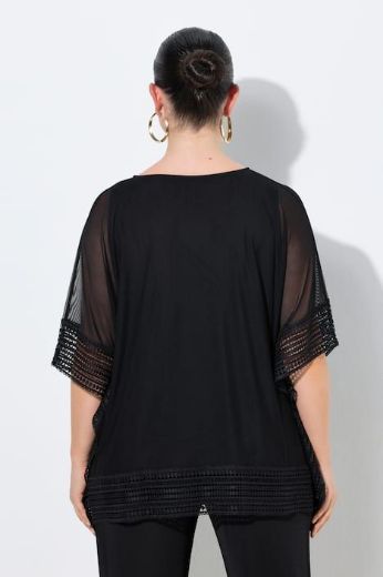 Moda za polnejše Bluza 3/4 rukava V ovratnika plus velikost, xxl, Ulla Popken in Johann Popken (JP1880)