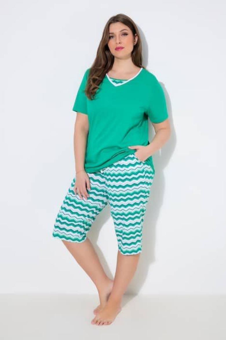 Moda za polnejše Pidžama dvodjelna kratkih rukava plus velikost, xxl, Ulla Popken in Johann Popken (JP1880)