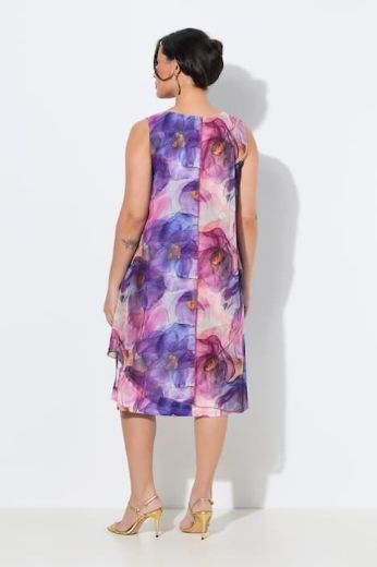 Moda za polnejše Haljina midi bez rukava A kroja plus velikost, xxl, Ulla Popken in Johann Popken (JP1880)