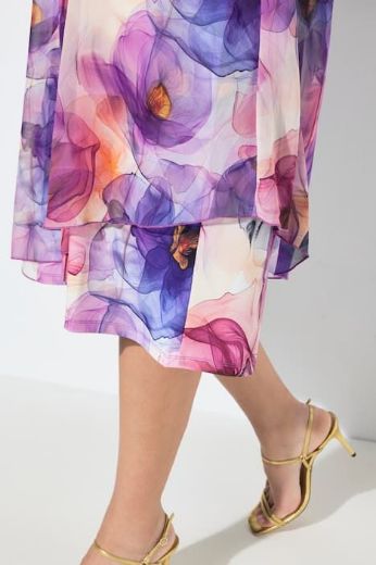 Moda za polnejše Haljina midi bez rukava A kroja plus velikost, xxl, Ulla Popken in Johann Popken (JP1880)