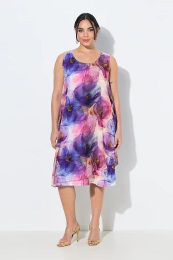 Moda za polnejše Haljina midi bez rukava A kroja plus velikost, xxl, Ulla Popken in Johann Popken (JP1880)