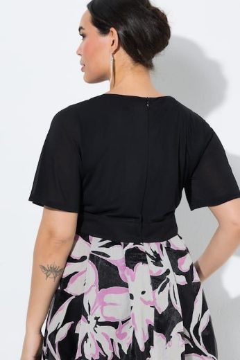 Moda za polnejše Haljina maxi kratkih rukava plus velikost, xxl, Ulla Popken in Johann Popken (JP1880)