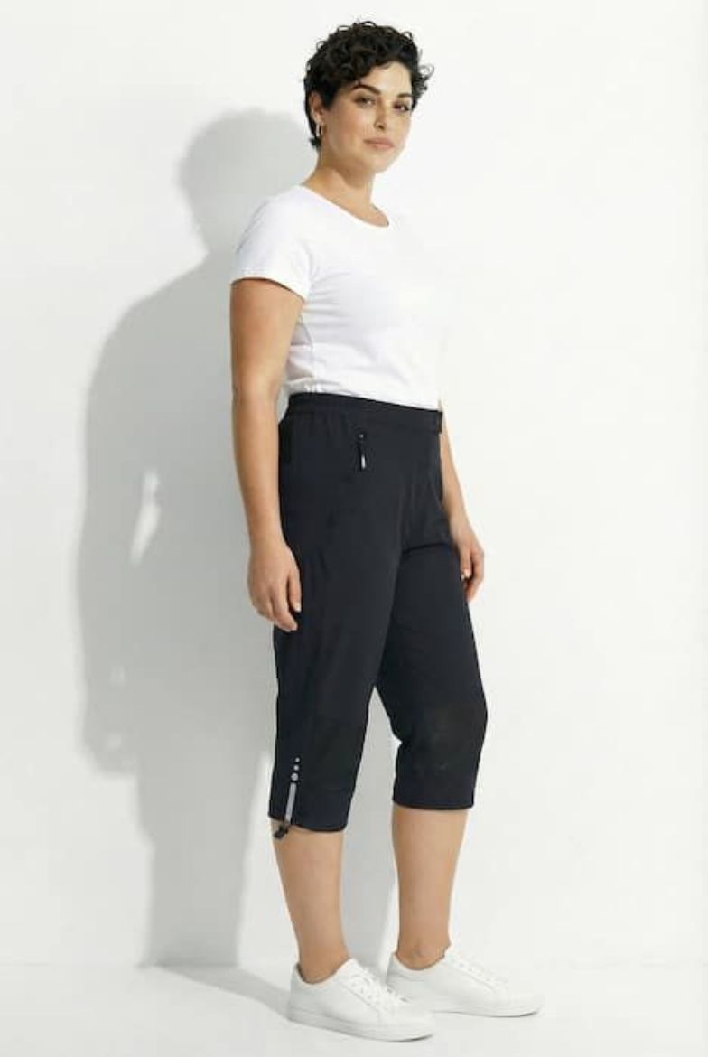 Moda za polnejše Hlače capri vodoodbojne plus velikost, xxl, Ulla Popken in Johann Popken (JP1880)