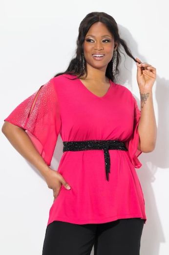 Moda za polnejše Bluza elegantna s ukrasnim dodacima plus velikost, xxl, Ulla Popken in Johann Popken (JP1880)