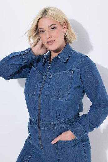 Moda za polnejše Kombinezon traper plus velikost, xxl, Ulla Popken in Johann Popken (JP1880)