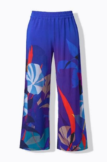 Moda za polnejše Hlače širokih nogavica cvjetnog uzorka plus velikost, xxl, Ulla Popken in Johann Popken (JP1880)