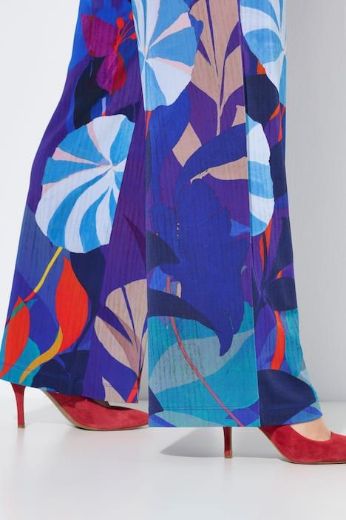 Moda za polnejše Hlače širokih nogavica cvjetnog uzorka plus velikost, xxl, Ulla Popken in Johann Popken (JP1880)