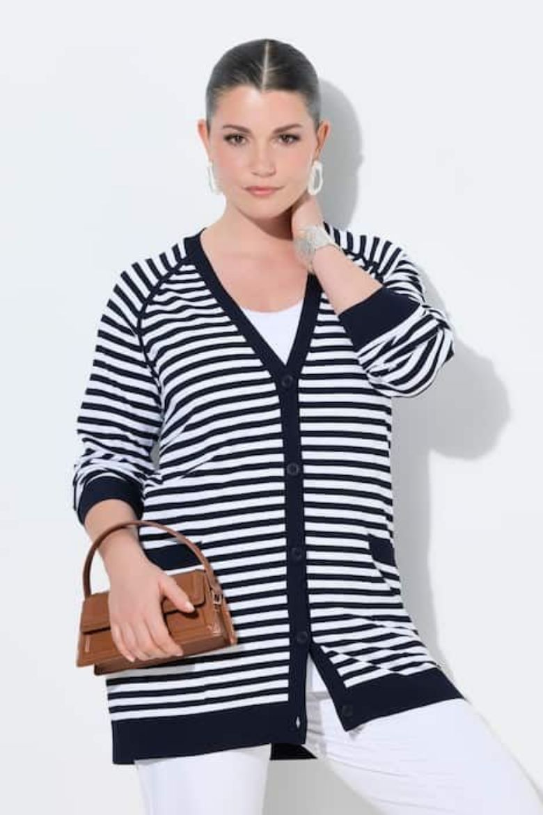 Moda za polnejše Kardigan pleteni plus velikost, xxl, Ulla Popken in Johann Popken (JP1880)