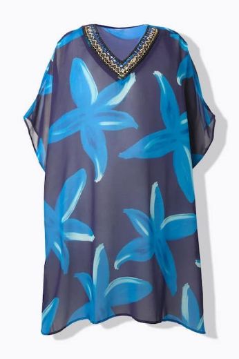 Moda za polnejše Tunika poludugih rukava V izrez cvjetni uzorak plus velikost, xxl, Ulla Popken in Johann Popken (JP1880)