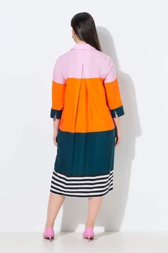 Moda za polnejše Haljina midi 3/4 rukavi s kragnom plus velikost, xxl, Ulla Popken in Johann Popken (JP1880)