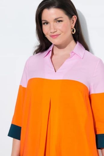 Moda za polnejše Haljina midi 3/4 rukavi s kragnom plus velikost, xxl, Ulla Popken in Johann Popken (JP1880)