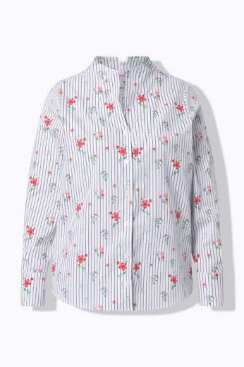 Moda za polnejše Bluza dugi rukavi V izrez plus velikost, xxl, Ulla Popken in Johann Popken (JP1880)