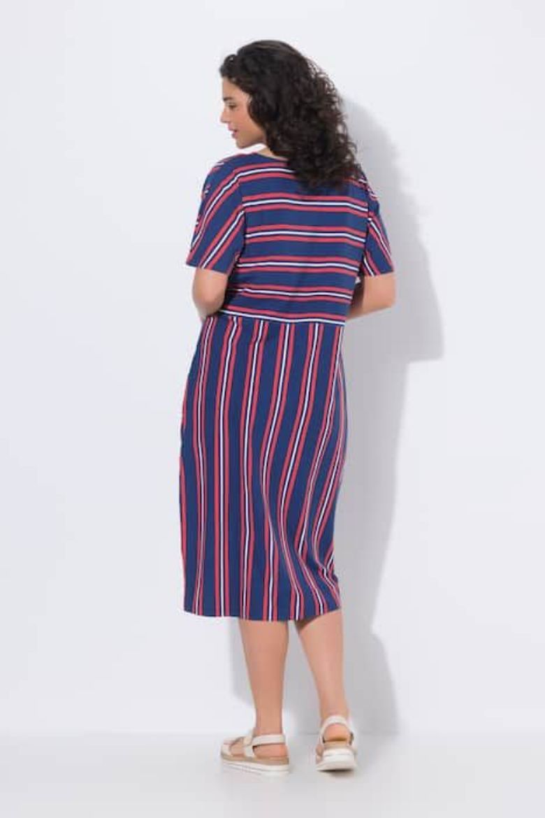 Moda za polnejše Haljina midi polurukavi prugasta plus velikost, xxl, Ulla Popken in Johann Popken (JP1880)