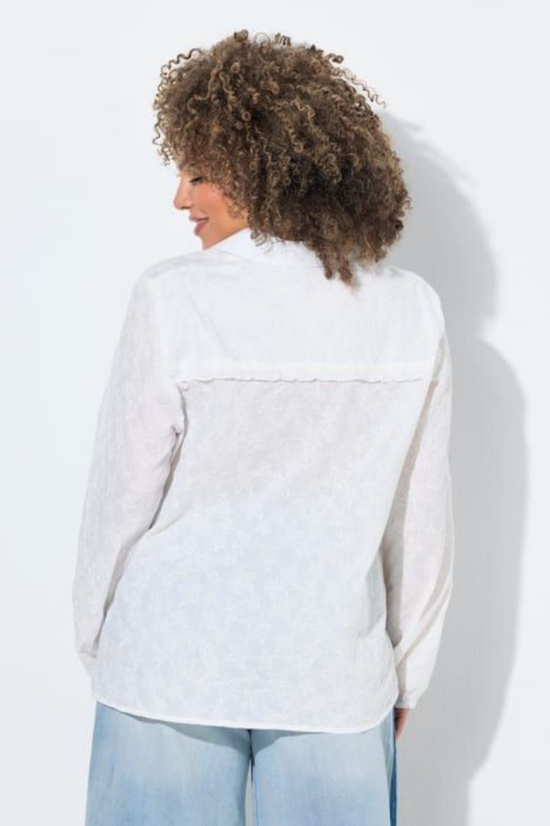 Moda za polnejše Bluza 3/4 rukava s kragnom plus velikost, xxl, Ulla Popken in Johann Popken (JP1880)