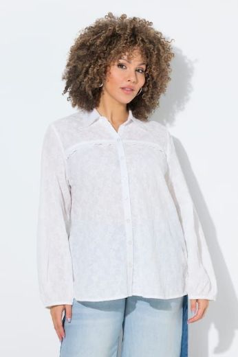 Moda za polnejše Bluza 3/4 rukava s kragnom plus velikost, xxl, Ulla Popken in Johann Popken (JP1880)