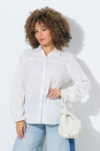 Moda za polnejše Bluza 3/4 rukava s kragnom plus velikost, xxl, Ulla Popken in Johann Popken (JP1880)