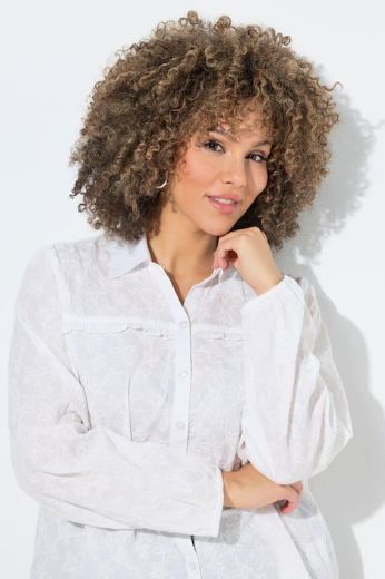 Moda za polnejše Bluza 3/4 rukava s kragnom plus velikost, xxl, Ulla Popken in Johann Popken (JP1880)