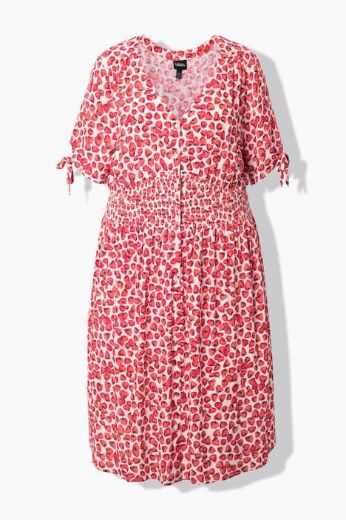 Moda za polnejše Haljina kratkih rukava V izreza plus velikost, xxl, Ulla Popken in Johann Popken (JP1880)