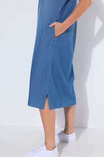 Moda za polnejše Haljina midi sa patentom traper izgled plus velikost, xxl, Ulla Popken in Johann Popken (JP1880)