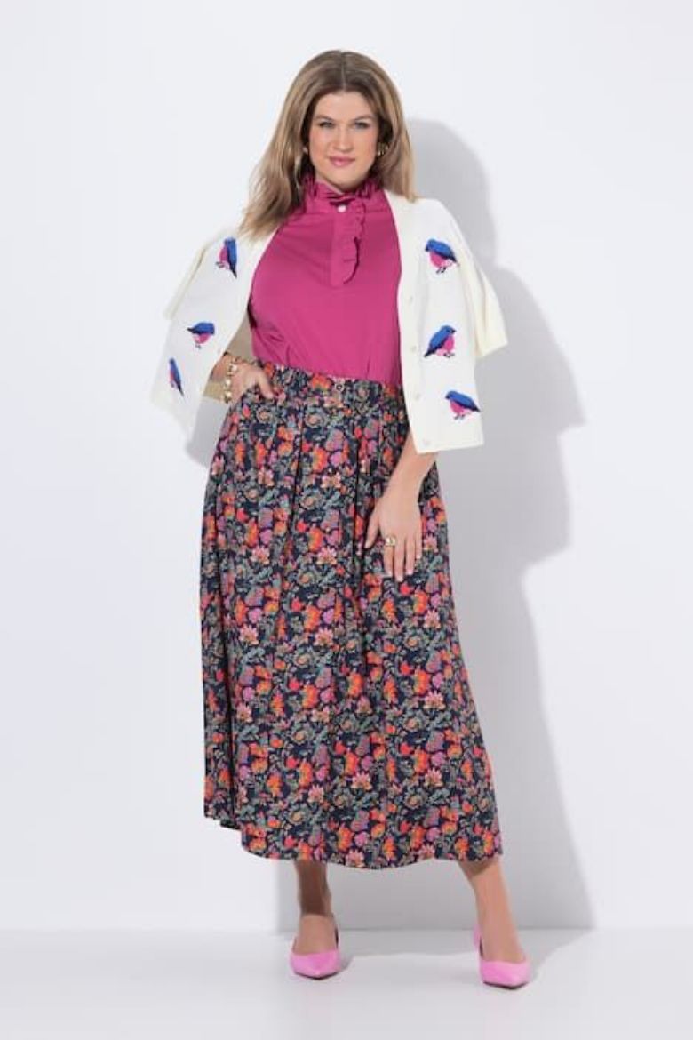 Moda za polnejše Suknja maxi plus velikost, xxl, Ulla Popken in Johann Popken (JP1880)