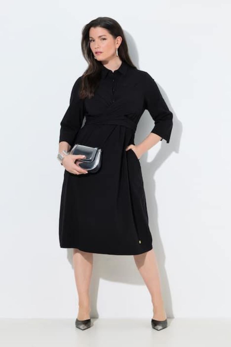 Moda za polnejše Haljina 3/4 rukavi plus velikost, xxl, Ulla Popken in Johann Popken (JP1880)