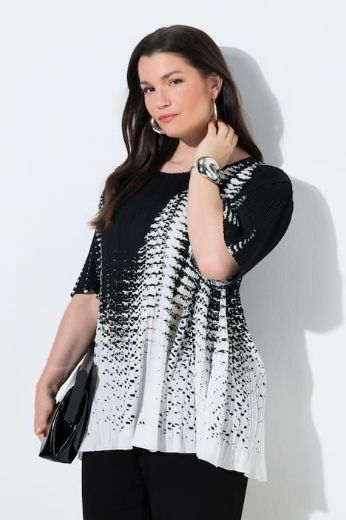Moda za polnejše Bluza kratkih rukava A linija plus velikost, xxl, Ulla Popken in Johann Popken (JP1880)