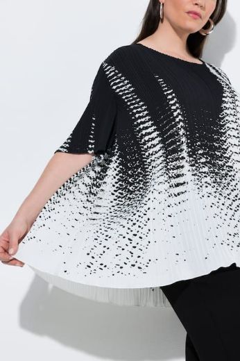 Moda za polnejše Bluza kratkih rukava A linija plus velikost, xxl, Ulla Popken in Johann Popken (JP1880)