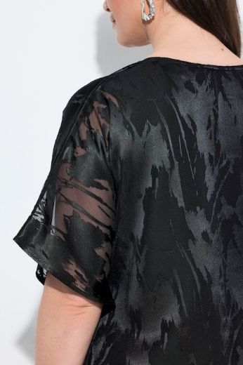 Moda za polnejše Bluza kratkih rukava V izrez dvoslojna plus velikost, xxl, Ulla Popken in Johann Popken (JP1880)