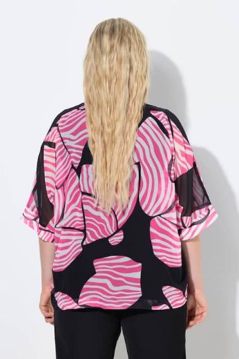 Moda za polnejše Bluza 3/4 rukavi dvoslojna plus velikost, xxl, Ulla Popken in Johann Popken (JP1880)