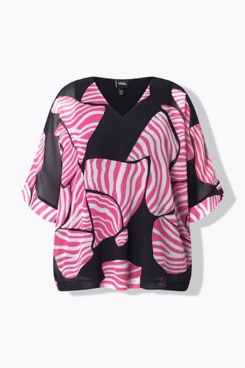 Moda za polnejše Bluza 3/4 rukavi dvoslojna plus velikost, xxl, Ulla Popken in Johann Popken (JP1880)