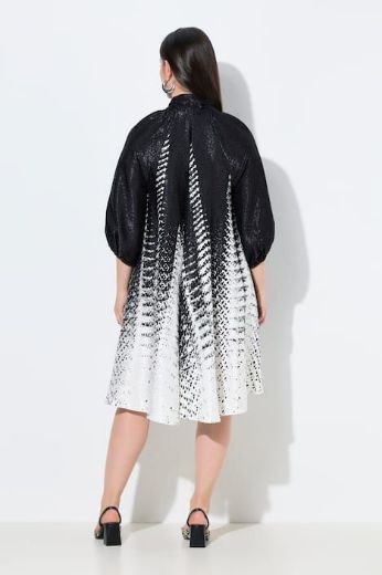 Moda za polnejše Haljina 3/4 rukavi s izrezom na vezanje plus velikost, xxl, Ulla Popken in Johann Popken (JP1880)