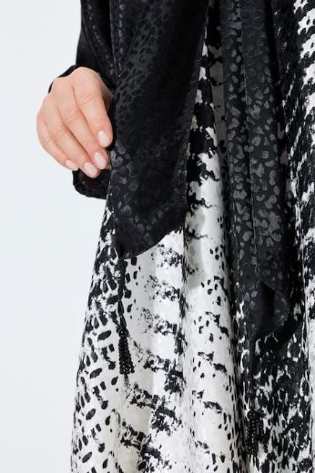 Moda za polnejše Haljina 3/4 rukavi s izrezom na vezanje plus velikost, xxl, Ulla Popken in Johann Popken (JP1880)