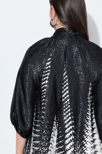 Moda za polnejše Haljina 3/4 rukavi s izrezom na vezanje plus velikost, xxl, Ulla Popken in Johann Popken (JP1880)