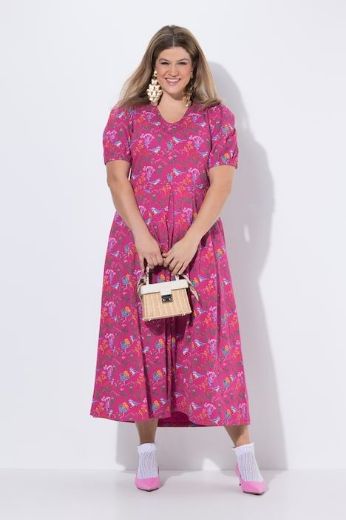 Moda za polnejše Haljina maxi kratkih rukava plus velikost, xxl, Ulla Popken in Johann Popken (JP1880)