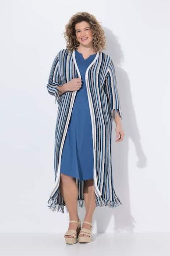 Moda za polnejše Kardigan3/4 rukava dužeg kroja plus velikost, xxl, Ulla Popken in Johann Popken (JP1880)