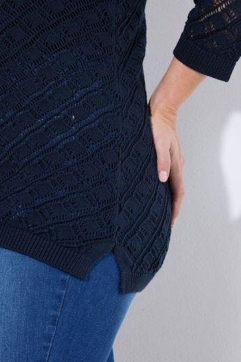 Moda za polnejše Pulover 3/4 rukava mrežasti uzorak plus velikost, xxl, Ulla Popken in Johann Popken (JP1880)