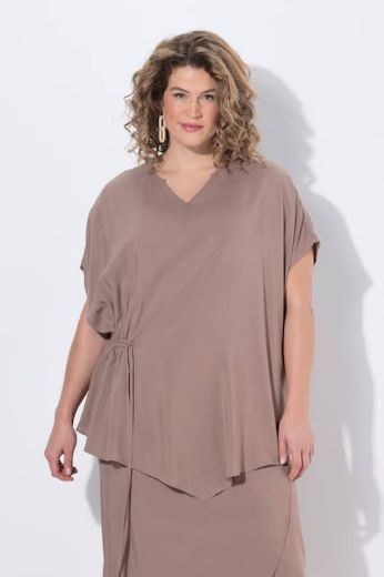 Moda za polnejše Tunika kratkih rukava s vezicom za zatezanje plus velikost, xxl, Ulla Popken in Johann Popken (JP1880)