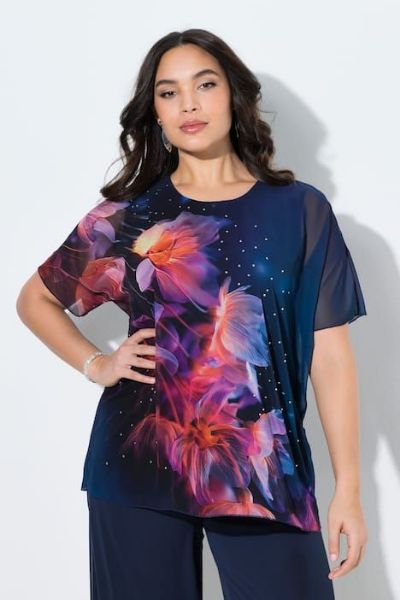 Slika Bluza kratkih rukava dvoslojna okrulog izreza