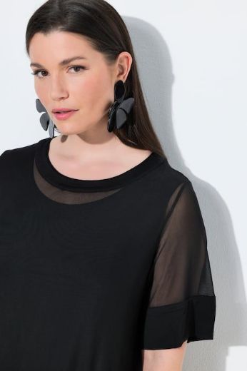 Moda za polnejše Haljina mrežasta 3/4 rukava plus velikost, xxl, Ulla Popken in Johann Popken (JP1880)