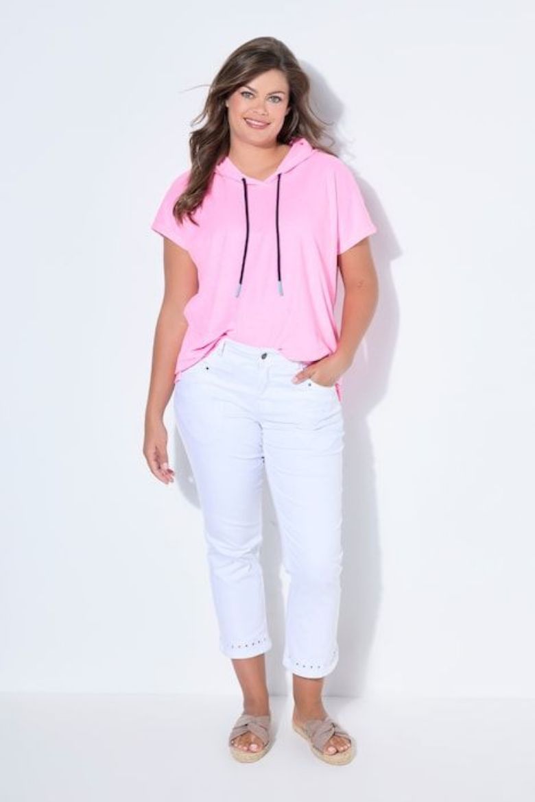 Moda za polnejše Hlače traper  7/8 nogavica plus velikost, xxl, Ulla Popken in Johann Popken (JP1880)