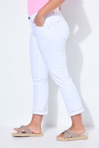 Moda za polnejše Hlače traper  7/8 nogavica plus velikost, xxl, Ulla Popken in Johann Popken (JP1880)