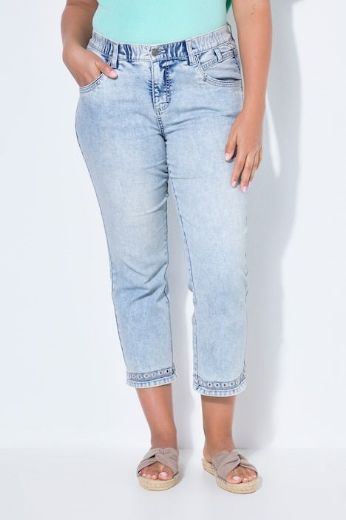 Moda za polnejše Hlače traper  7/8 nogavica plus velikost, xxl, Ulla Popken in Johann Popken (JP1880)