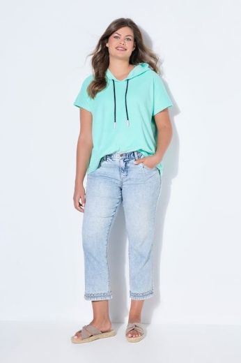 Moda za polnejše Hlače traper  7/8 nogavica plus velikost, xxl, Ulla Popken in Johann Popken (JP1880)