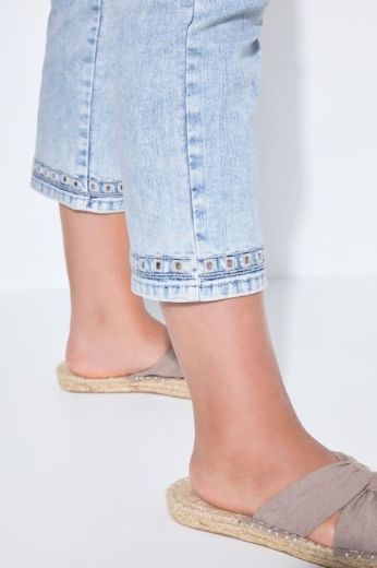 Moda za polnejše Hlače traper  7/8 nogavica plus velikost, xxl, Ulla Popken in Johann Popken (JP1880)