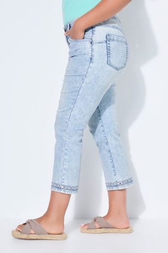 Moda za polnejše Hlače traper  7/8 nogavica plus velikost, xxl, Ulla Popken in Johann Popken (JP1880)