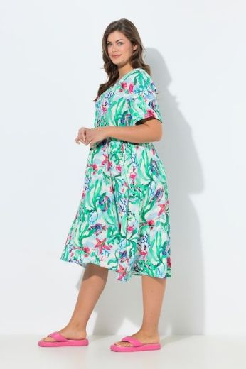 Moda za polnejše Haljina 1/2 rukava od muslina plus velikost, xxl, Ulla Popken in Johann Popken (JP1880)